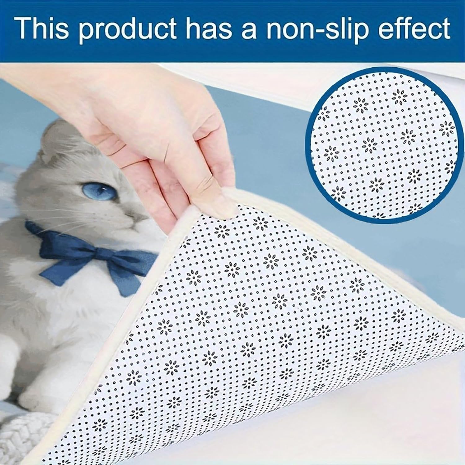 Blue and White Kitchen Rugs Sets of 3 Non Slip Kitchen Mat for Floor Comfort Standing Rug and Mats Thick Cushioned Long Area Carpets for Laundry Room Entryway