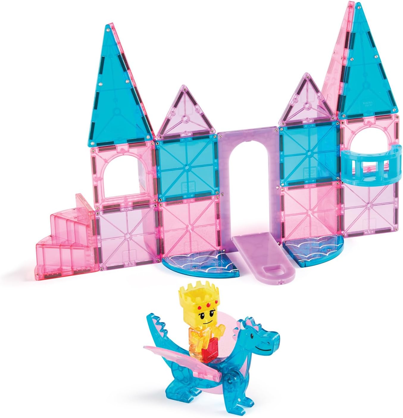 Magna-Tiles Castle 25-Piece Magnetic Construction Set, The Original Magnetic Building Brand