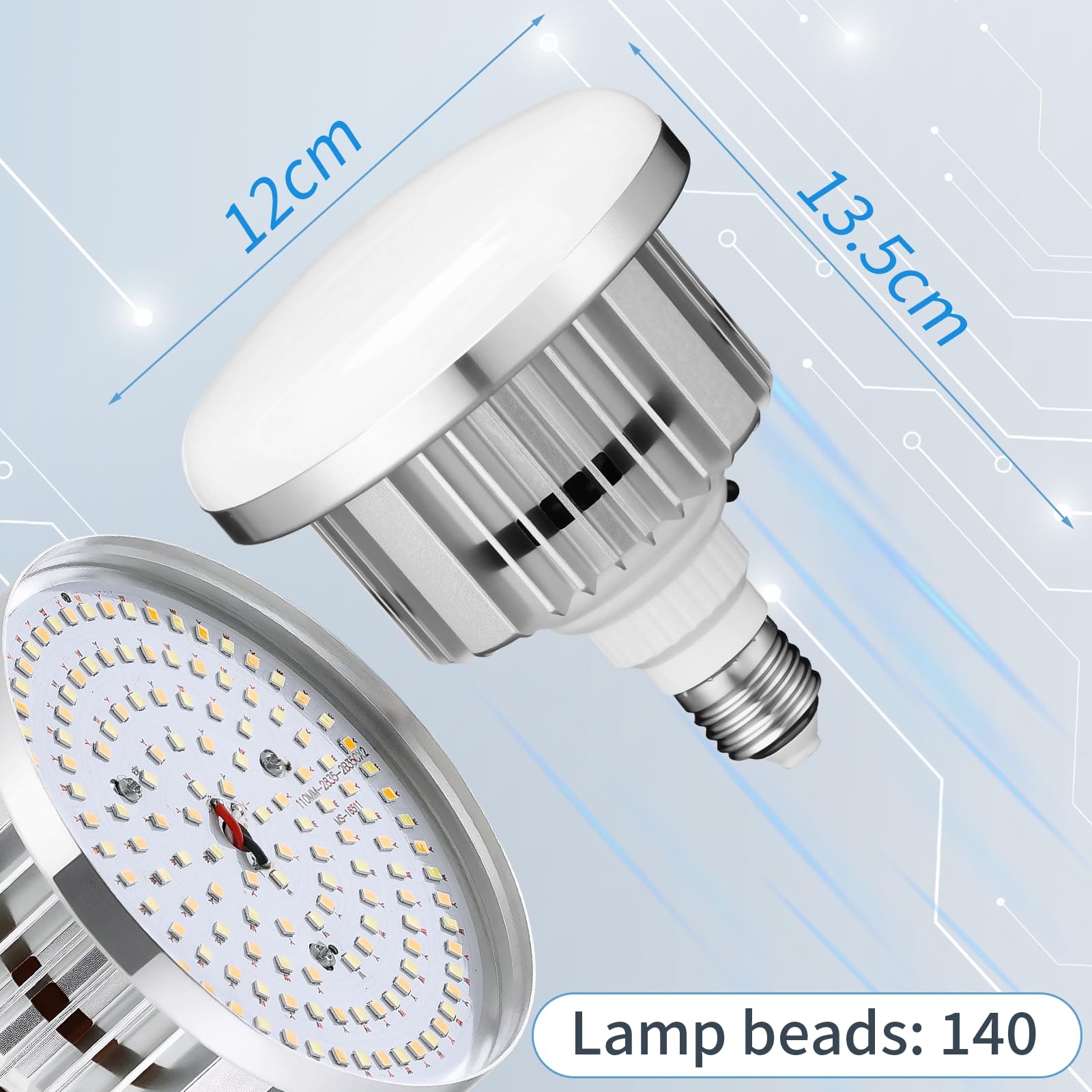 2 x 135 W Lampada Fotografica Foto Luce, 3000K-6500K, E27, con Telecomando, Basso Consumo, Compatibile con Softbox e Ombrelli Fotografici, per Video, Studio Fotografico