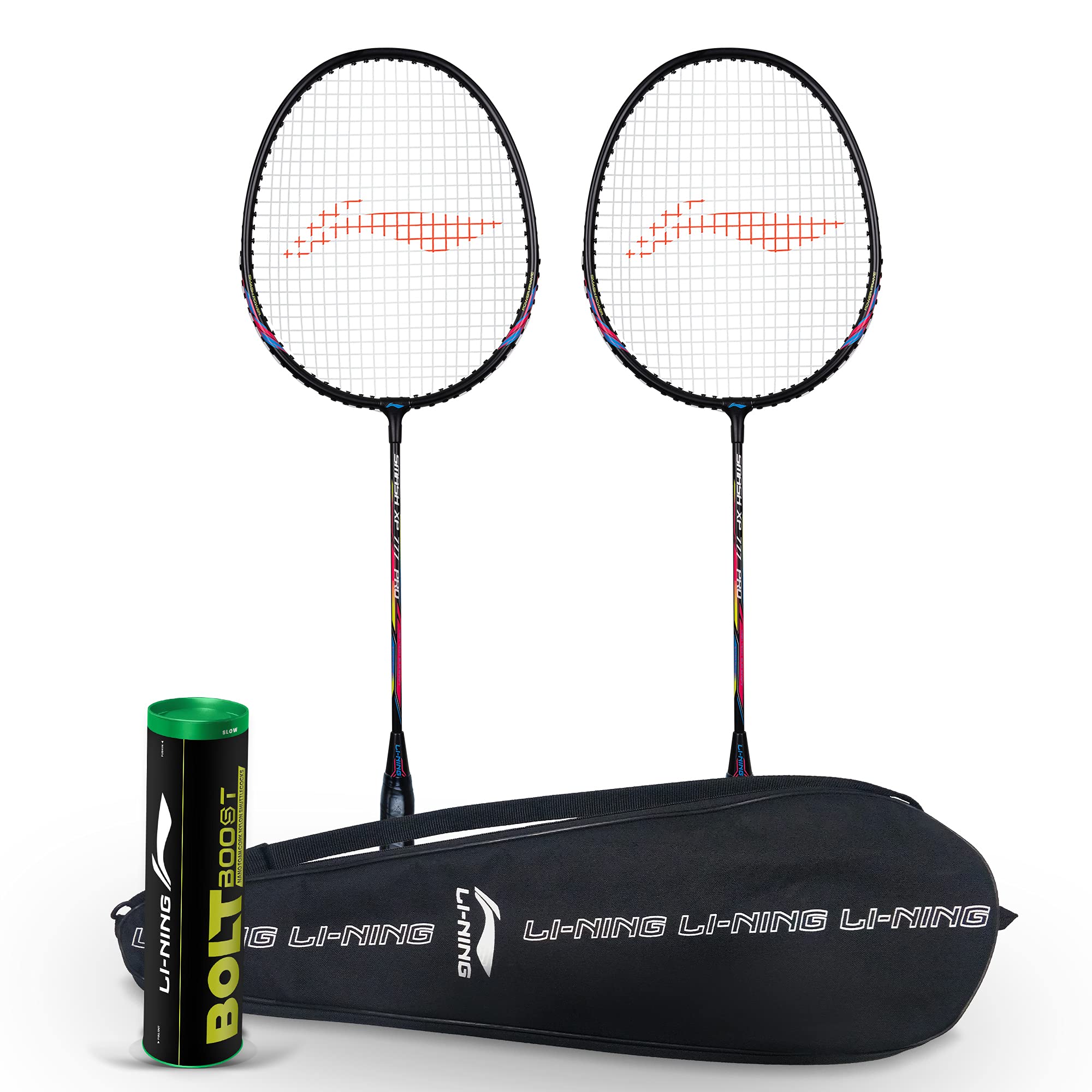 Buy LiNing Lockdown Badminton Kit (2 x LiNing Rackets & 6 x Nylon Shuttlecocks) Online at