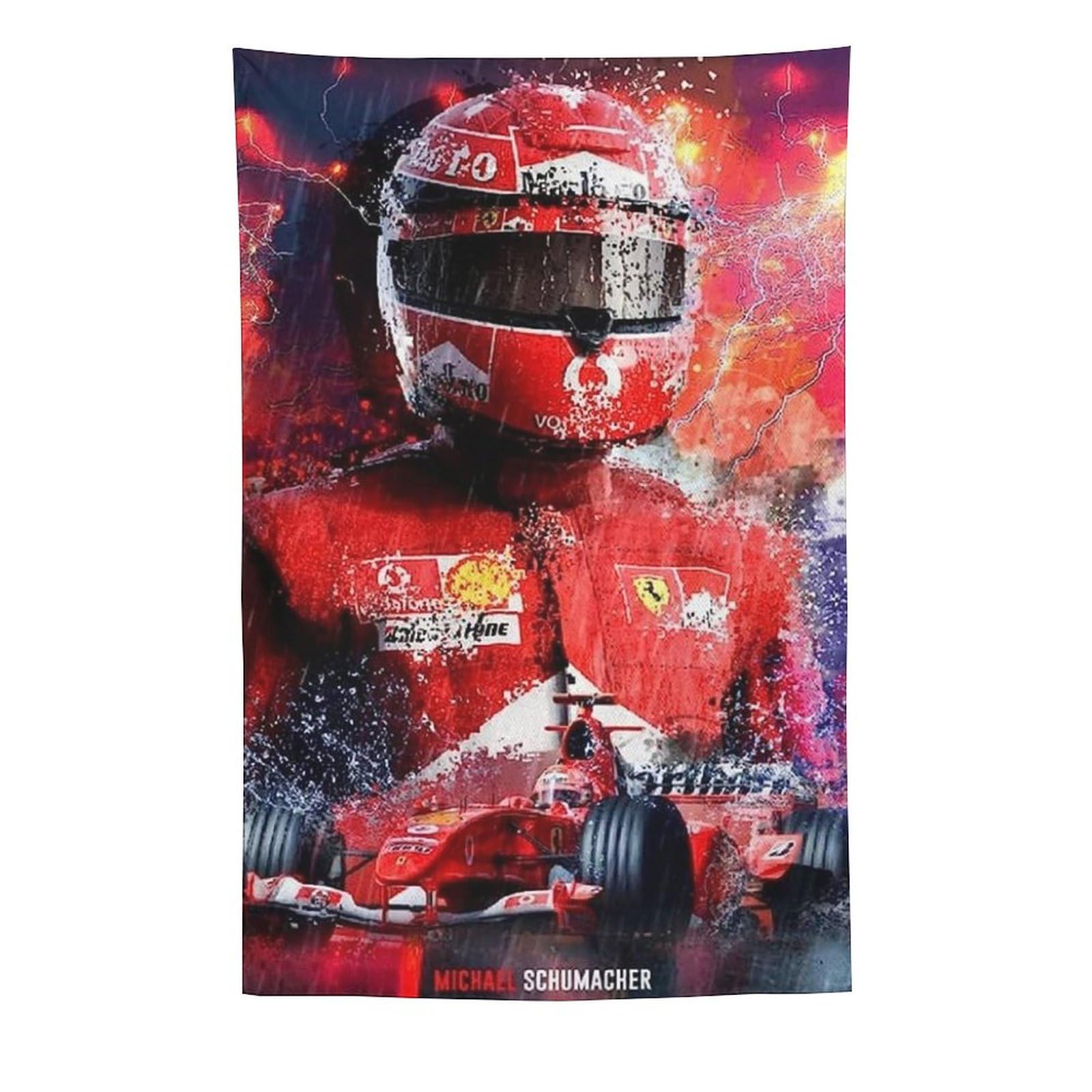 Amazon.co.jp: ミハエルシューマッハF1ポスタータペストリー アート 