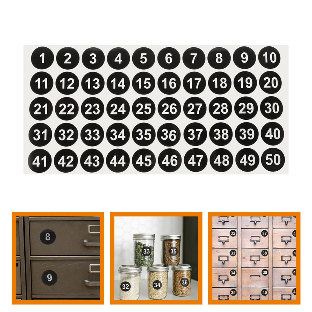 HOMSFOU 3 Set Adesivi Autoadesivi Etichette Adesive Rotonde Per Classificazione E Ordinamento Per Scatole E Contenitori Design E Facile Usare 15 Fogli*3