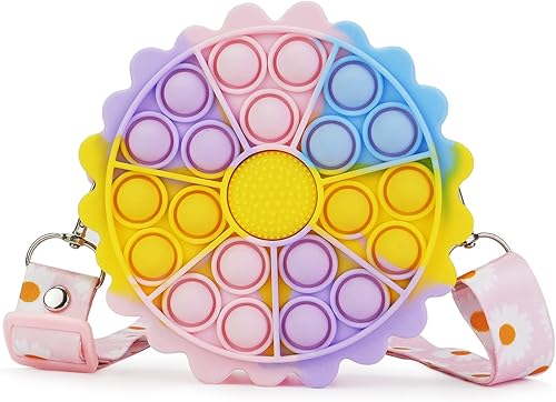 Bolsa de juguete antiestrés para presionar burbujas, bolsa cruzada para niñas, suministros escolares para aliviar el estrés, bonita bolsa sensorial