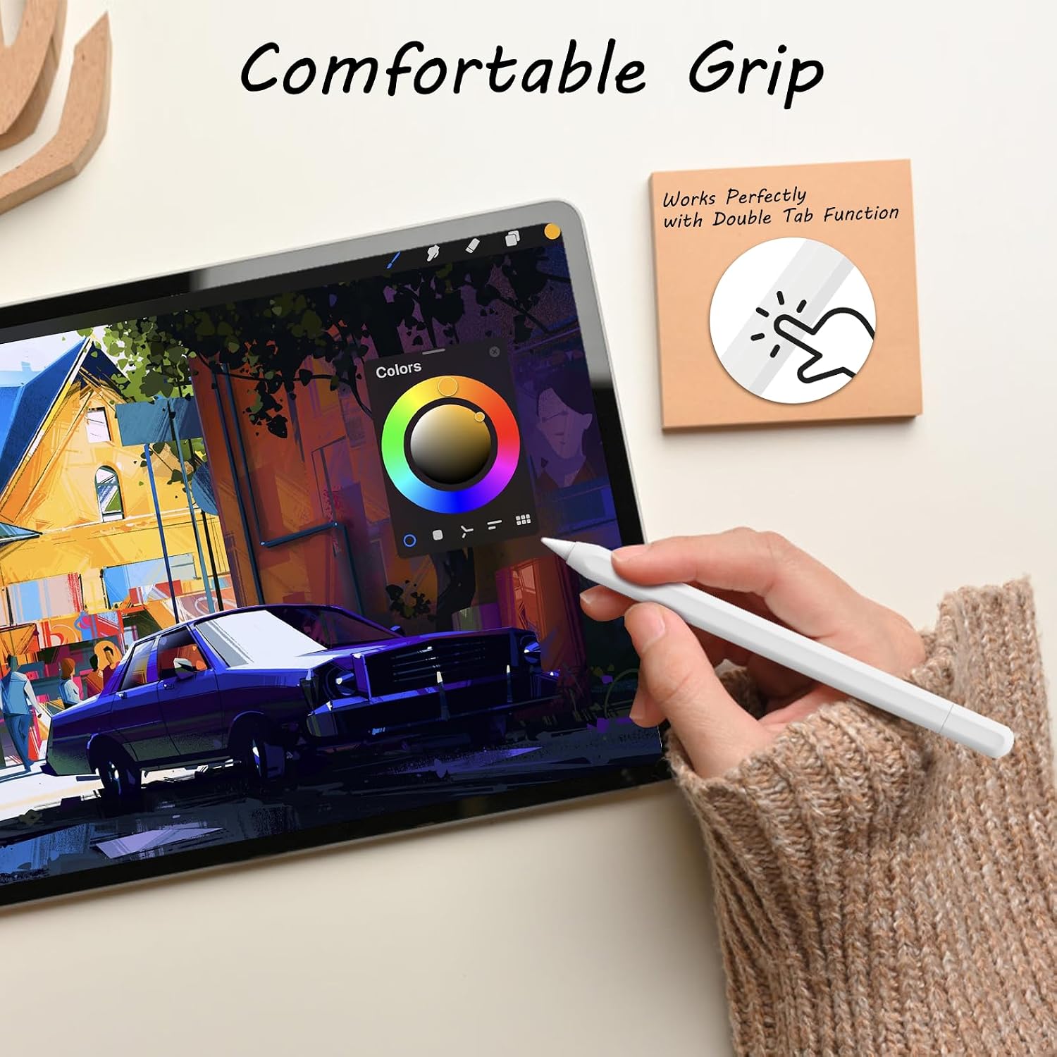KELIFANG Silicone Case Sleeve Cover for Apple Pencil (USB-C) 2023, Protective Skin iPad Pencil Holder, Anti-Slip Grip Accessories Compatible with Apple Pencil 3rd Generation, White image 5