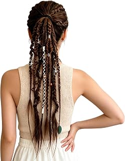 Ponytail Extension Women Volume Brown Retro Elastic Hair Accessories