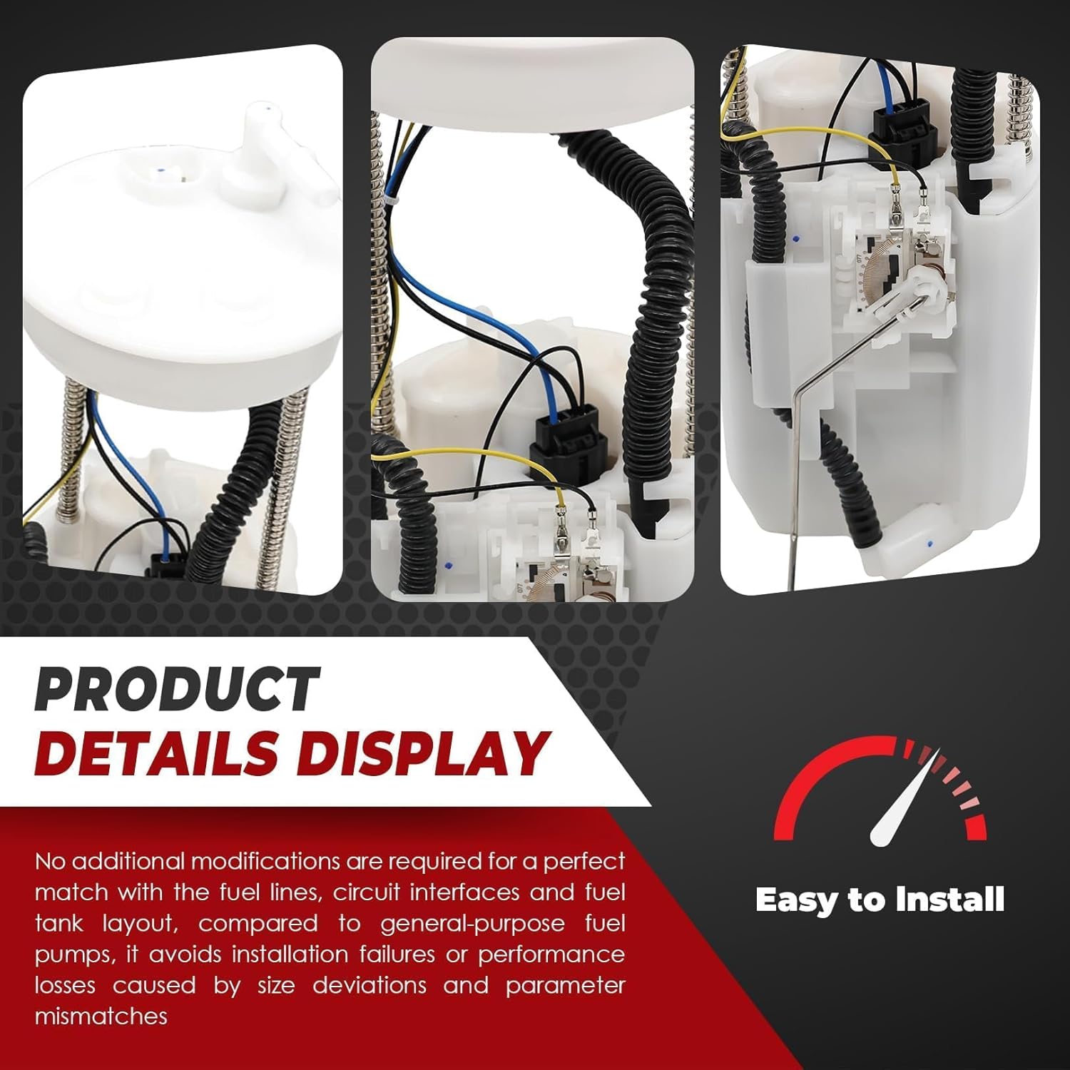 E8733M Electric Fuel Pump Module Assembly Compatible with CR-V 2002 2003 2004 2005 2006 L4 2.4L Replace P76394M 17045-S9A-A00