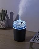 Portable Mini Humidifier, Colorful Volcanic Texture, 300mL Cool Mist Humidifier, USB Powered, Auto Shut-Off. Perfect for Bedroom, Office & Car.