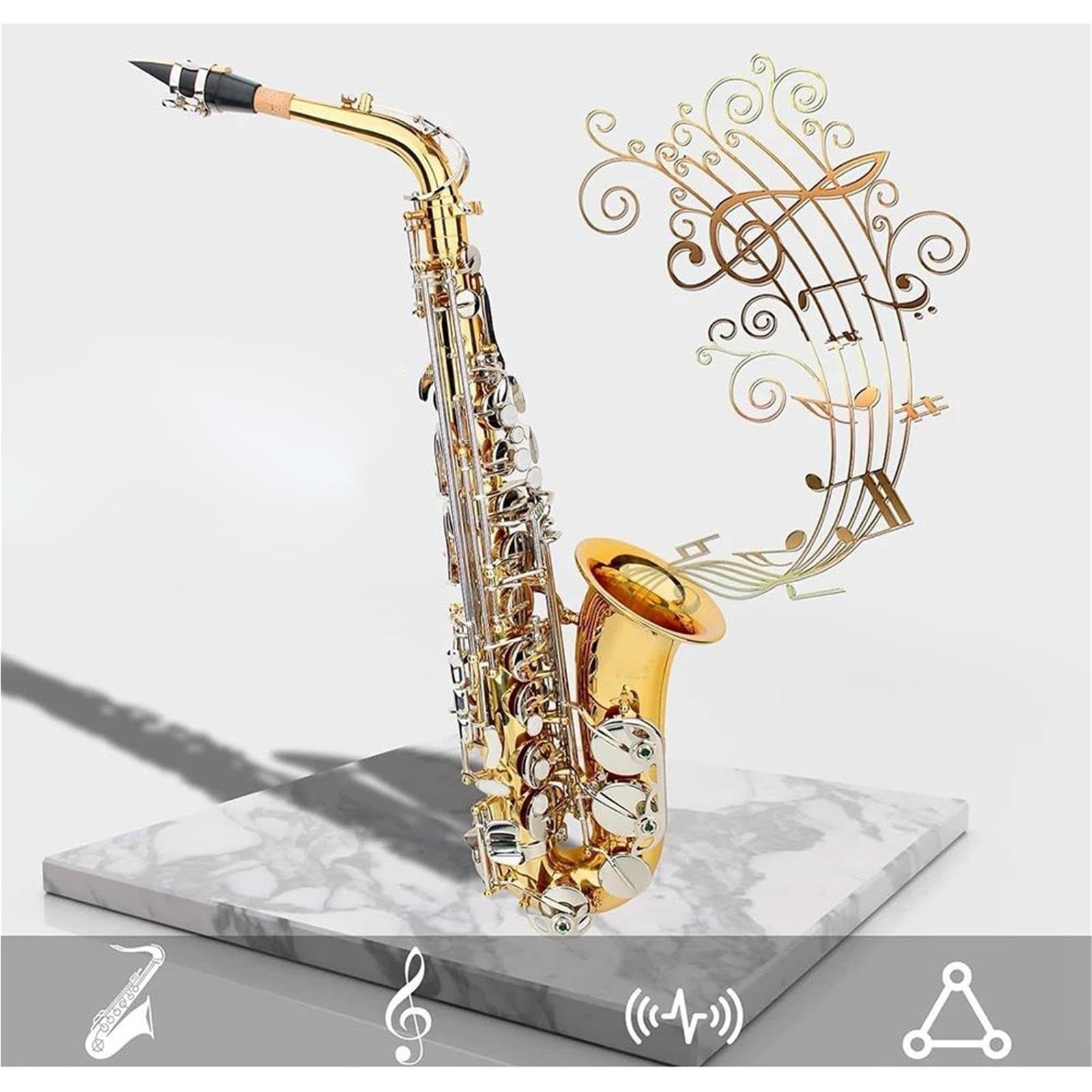 Adulte Saxophone Saxophone Mib Alto Doré/Argent