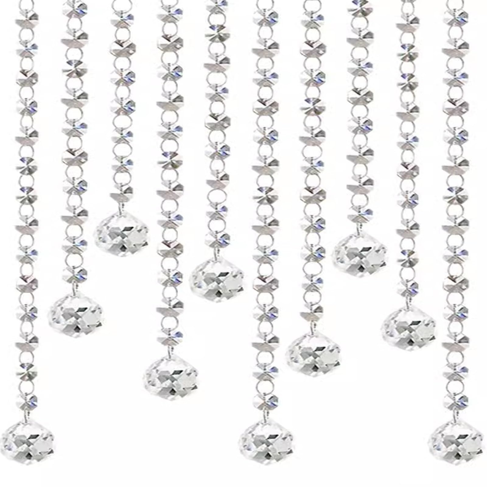 Rideau de perles de cristal pour séparer une pièce sombre sans l'assombrir