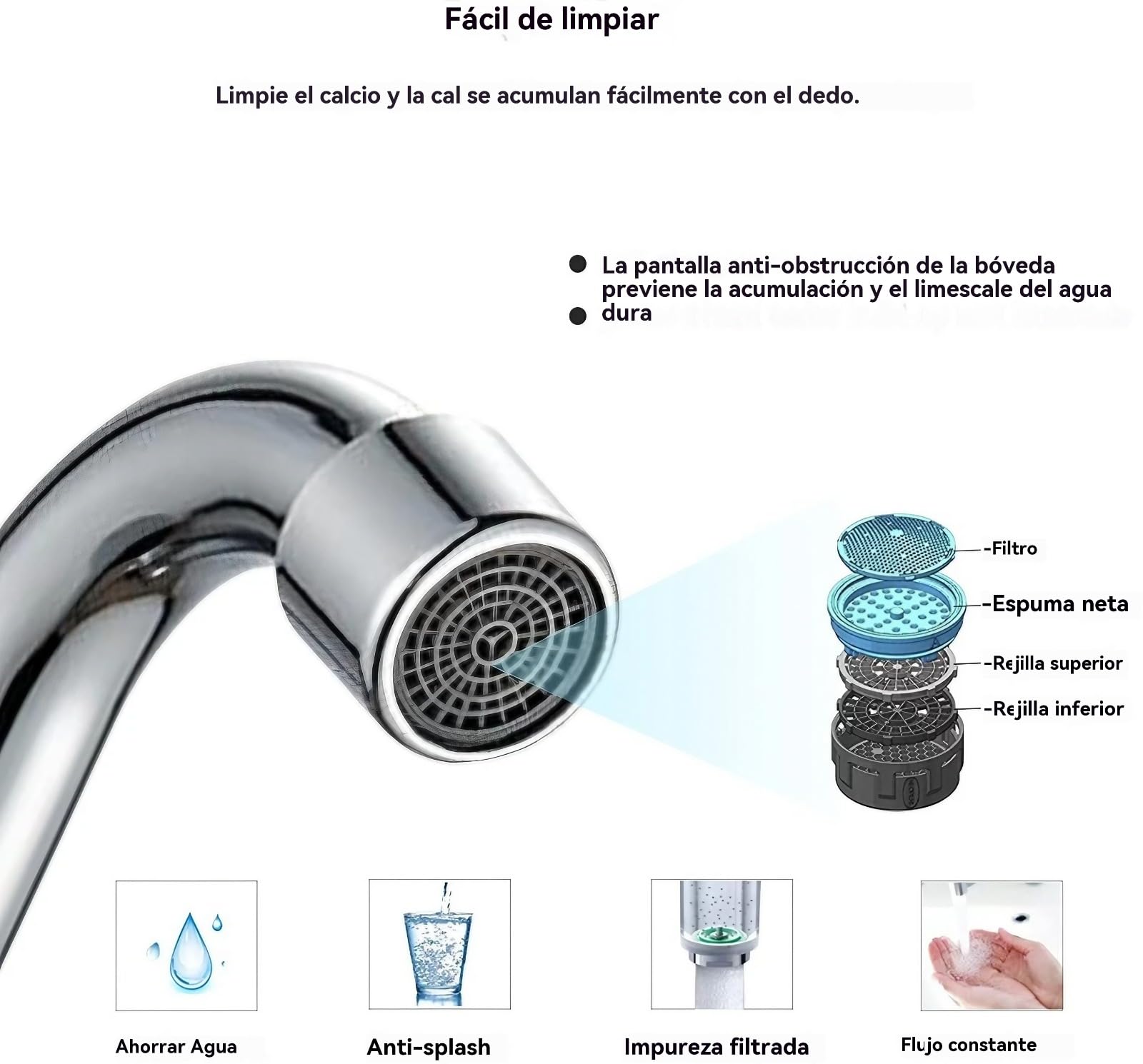 Grifo plegable para autocaravana,rotación de para 360°, grifo mezclador de fregadero con manguera de entrada de manguera, grifo de agua plegable giratorio