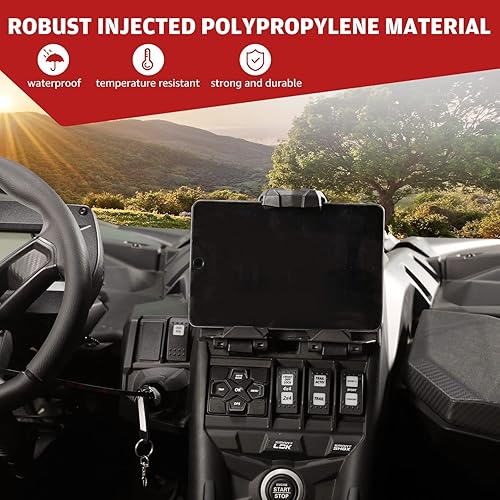 Miniatura 2 de HAKA TOUGH X3 Soporte para tableta de dispositivo electrónico, soporte GPS para iPad o teléfono, soporte GPS compatible con 2017-2025 Can Am