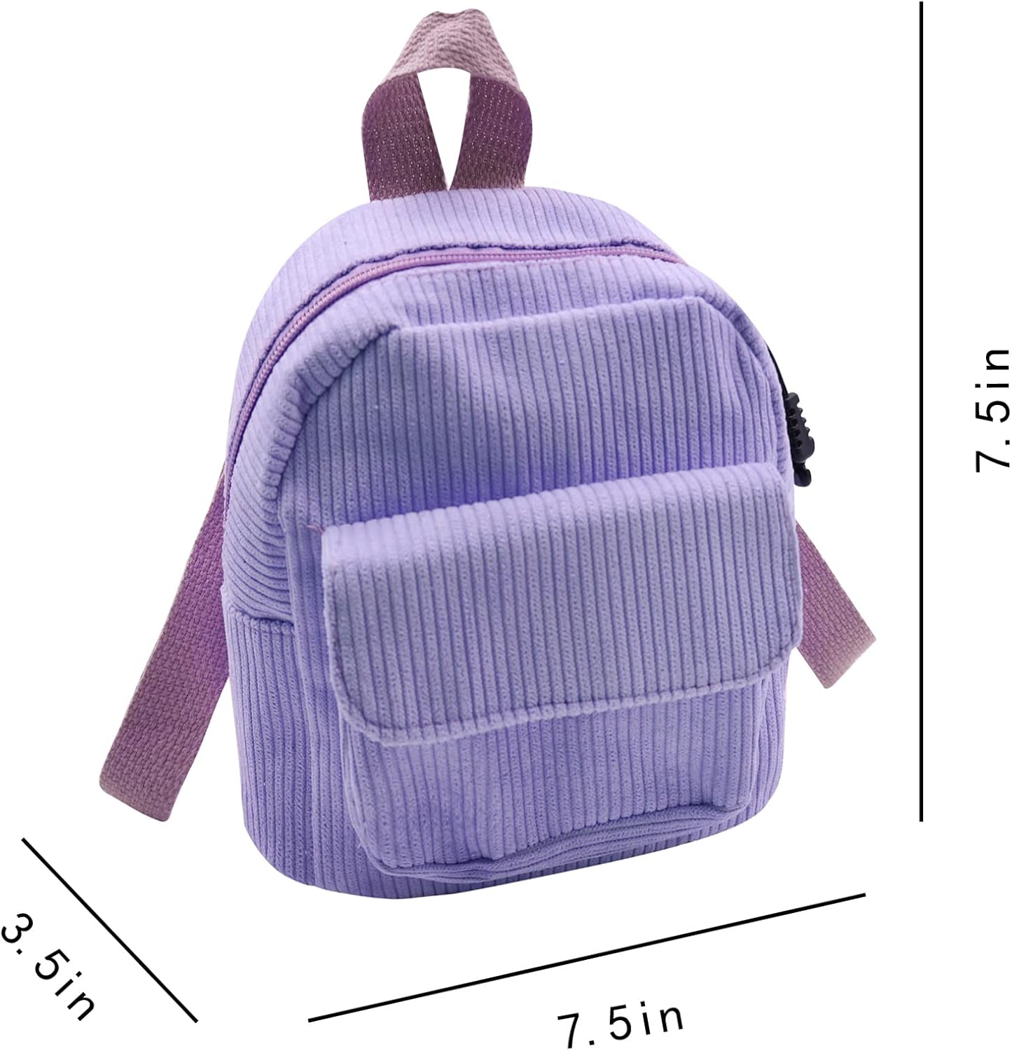 Mini Corduroy Daypack Purse for Women Girls Casual Daypack Travel Corduroy Satchel Small Rucksack Crossbody Bag - Image 7