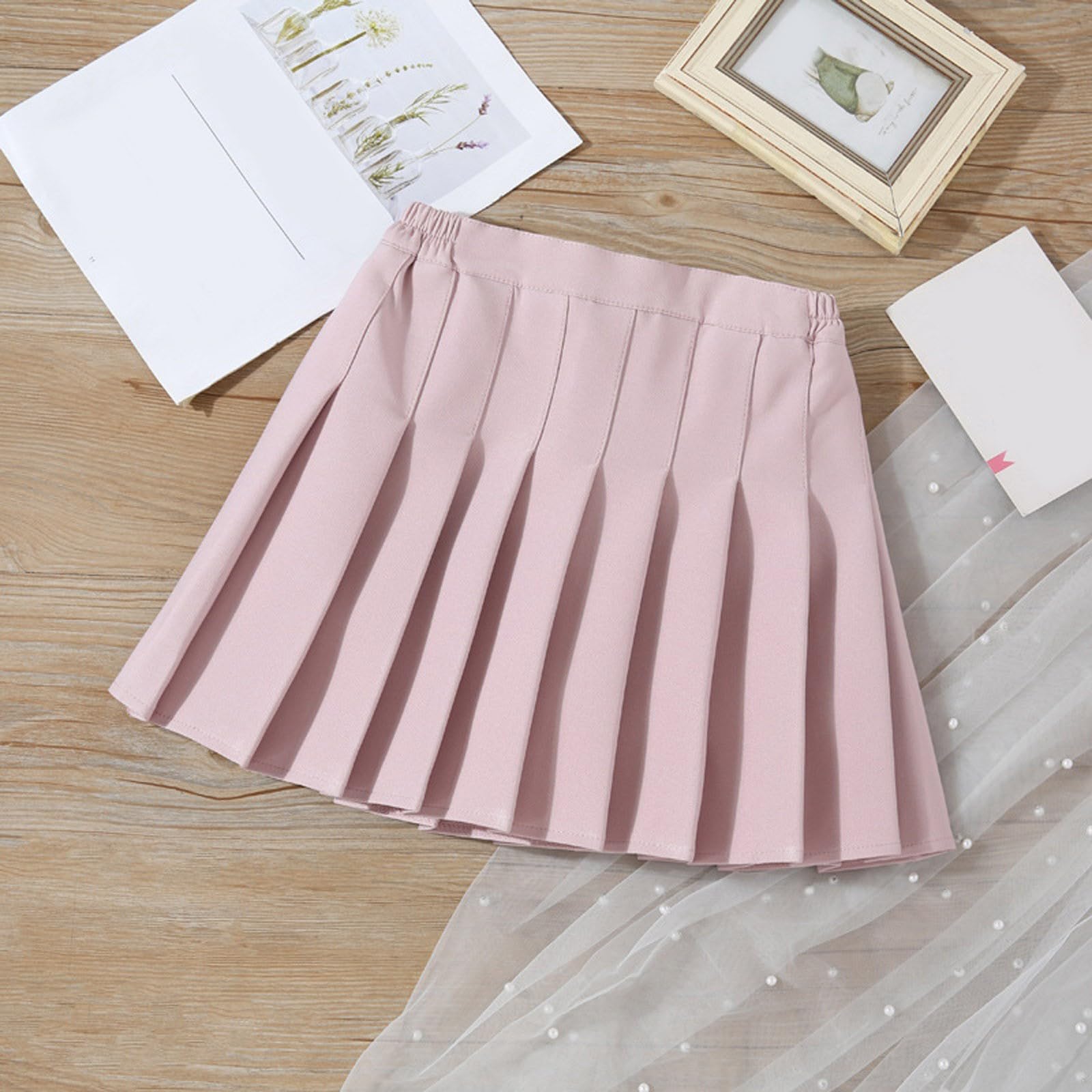 Générique Filles été Mode Taille Tennis plissé Jupe Mince décontracté Mini Taille Jupe Mode Jupe Haute (15-16Years)