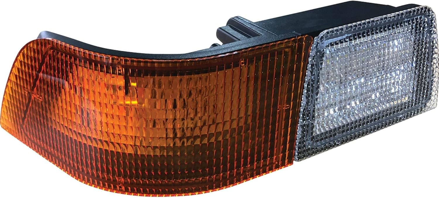 TIGERLIGHTS TL6120R 12V Right LED Corner Amber Light with Work Light Compatible With/Replacement For Case/IH Magnum 180, Magnum 190, Magnum 210, Magnum 215, Magnum 225 Flood Offroad Light