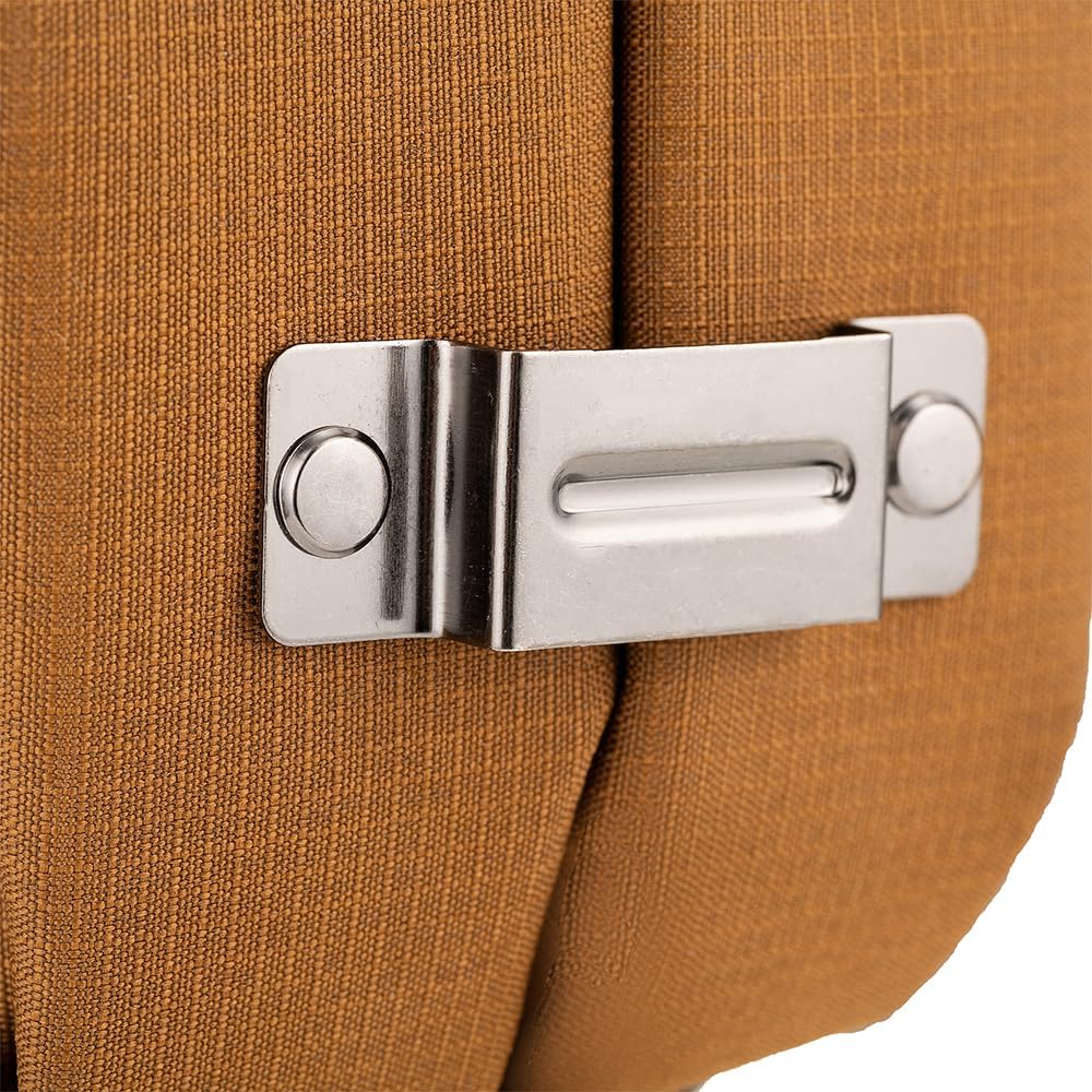 Bucket Boss Four-Barrel Tool Sheath with FlapFit to Fit Instantly Over a Belt or Into a Pants Pocket, with 5 Tool Pockets and 2 Loops, and Metal Tape Clip, in Brown, 54184