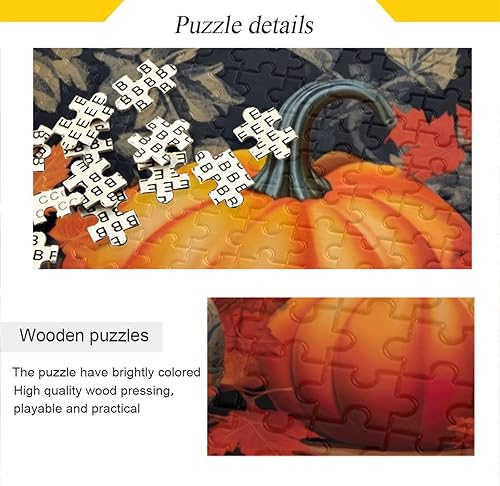 Miniatura 2 de Pumpkin Fall Jigsaw Puzzles 500 Pieces for Adults,Learning Educational Puzzles,Difficult and Challenge Families Toys with Mesh Storage Bag 2011670