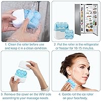 Vista 5 de Rodillo de hielo para cara y ojos, masajeador facial de cabeza de duelo para aliviar la hinchazón ocular, migraña, dolor, lesiones menores
