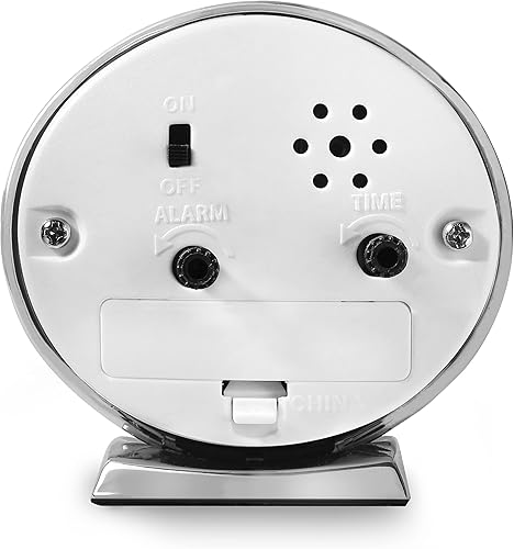 Miniatura 3 de Westclox Reloj despertador tradicional de cuarzo clásico Baby Ben 1964 con precisión de cuarzo (pequeño, blanco)