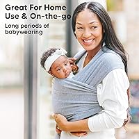 Vista 7 de KeaBabies Fular Portabebés - Canguro de bebé todo en 1 original, portabebés para recién nacidos a niños pequeños, fácil de usar, sin manos, ligero