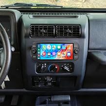 Android 14 Car Stereo Radio for Jeep Wrangler TJ 2003-2006 Upgrade Stereo Replacement 6.86" Touch Screen Head Nuit GPS Navi Double Din Support CarPlay/Android Auto Bluetooth WiFi Backup Camera