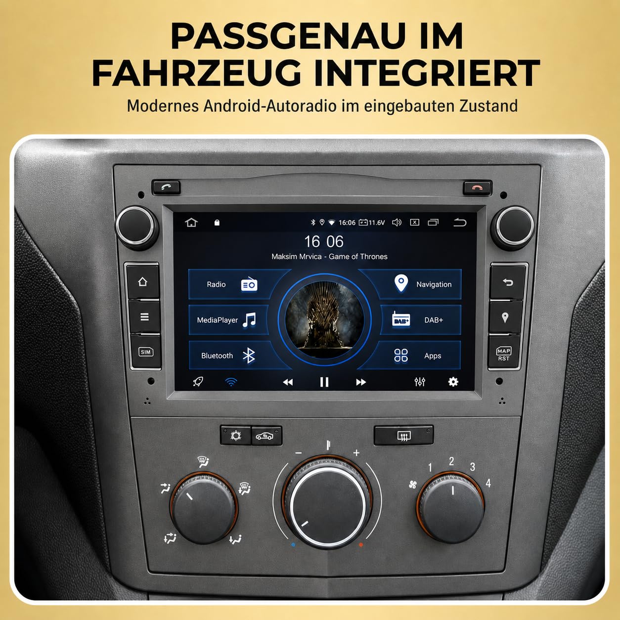 M.I.C. AO7 Android 13 Autoradio mit Navigation: QC 665, 4GB+64GB, 7 Zoll, SIM, Apple CarPlay & Android Auto,DAB+,GPS –Ersatz für Opel Antara Astra h Combo Corsa d Meriva Signum Vectra Vivaro Zafira b