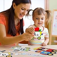 Vista 7 de Outus Juego de tablones de anuncios de tren del alfabeto, tarjetas de línea del alfabeto para aula, letras de pared, banderines, decoración