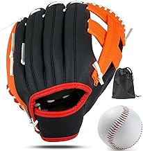 Baseball Glove, Flexible Softball Gloves, Adjustable and Comfortable PU Baseball Training for Young Adults Left Hand Glove