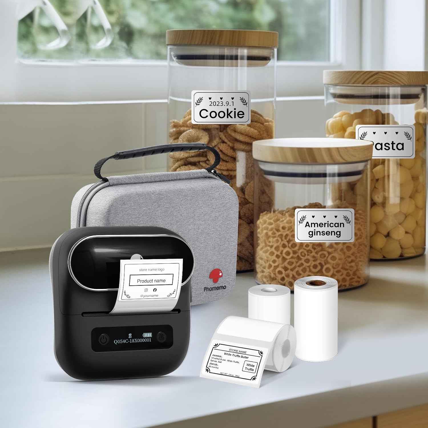 Phomemo EVA Hard Case for Label Maker Printer M110/M120/M150/M220/M250/M100/M221, TP31/TK32 Tattoo Stencil Printers - Holder for Label Machines with Tape, with Mesh Pocket for Accessories (Case Only) - Image 7