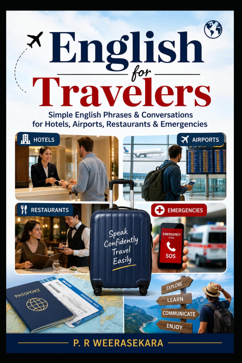 English for Travelers: Simple English Phrases & Conversations for Hotels, Airports, Restaurants & Emergencies