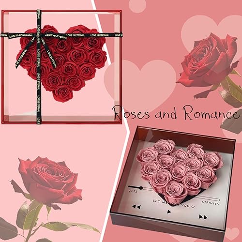 Miniatura 6 de Forever Roses - Caja de rosas preservadas, regalo para la madre, San Valentín, boda, aniversario, día de siempre, flores, regalos para novia, Rosa