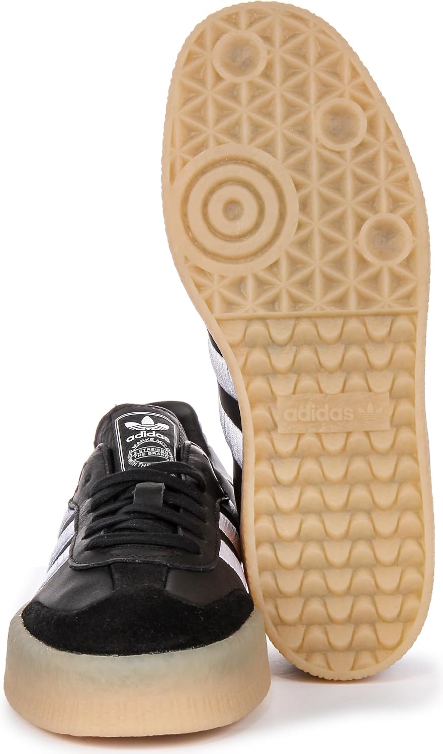 adidas Womens Sambae Sneakers, Black White Gum, Size 9