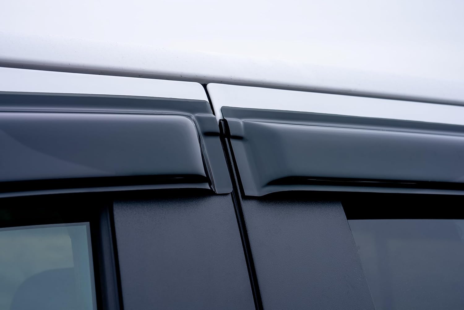 Black Horse Rain Guards Tape On Smoke Compatible with 1992-2000 Chevrolet K and C 1500/2500/3500|95-00 Tahoe/Yukon|99-01 Escalad|92-99 Suburban|1992-2000 GMC K and C 1500/2500/3500-140405