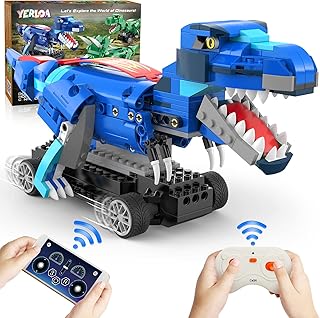 Yerloa STEM Building Toys for 6 7 8 9 10 11 12+ Year Old Boys Remote Control Dinosaur Dragon Building Kit STEM Projects Jurassic Blocks Educational Toys Set Christmas Birthday Gifts for Boys (343 PCS)