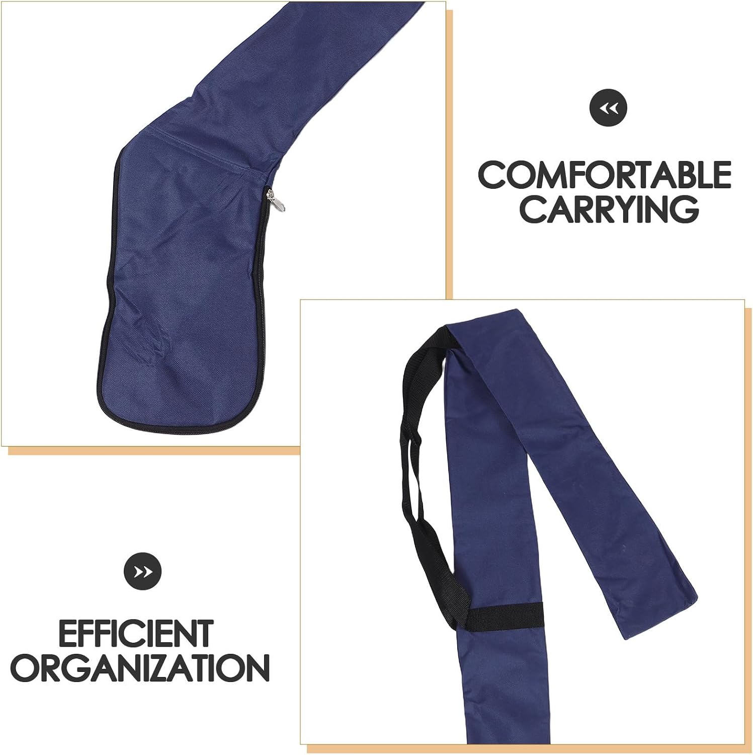 Alasum Portable Ice Hockey Stick Carrying Bag with Padded Shoulder Strap Polyester Storage Case for Training and Competition Fits to Sticks Weather-resistant Protector