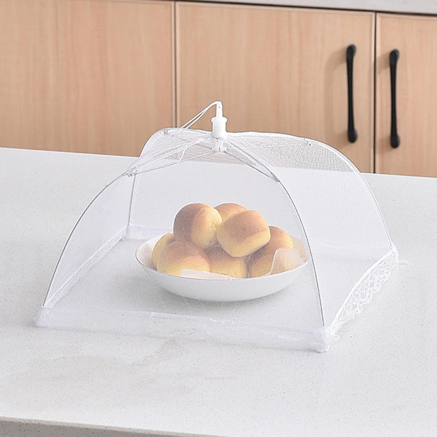 Reusable Mesh Food Screen Cover for Outdoor Dining and Kitchen Use