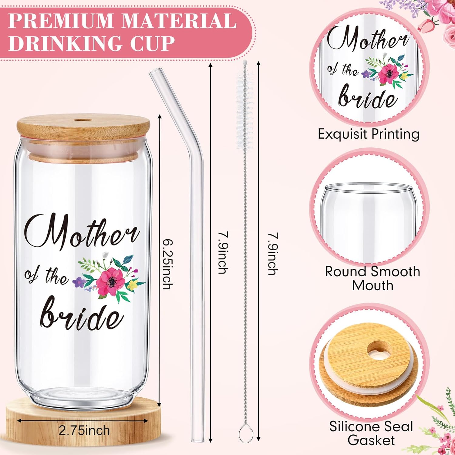 Tudomro 3Pcs Mrs Gift Mother of the Groom Bridal Shower Wedding Gift Tote Bag Makeup Pouch Travel Tumbler(Classic Style) - Image 4