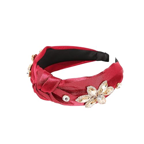 Miniatura 4 de Diademas de diamantes de imitación de cristal para mujer, diademas de perlas blancas para niñas, diadema acolchada, cadena de joyería de terciopelo