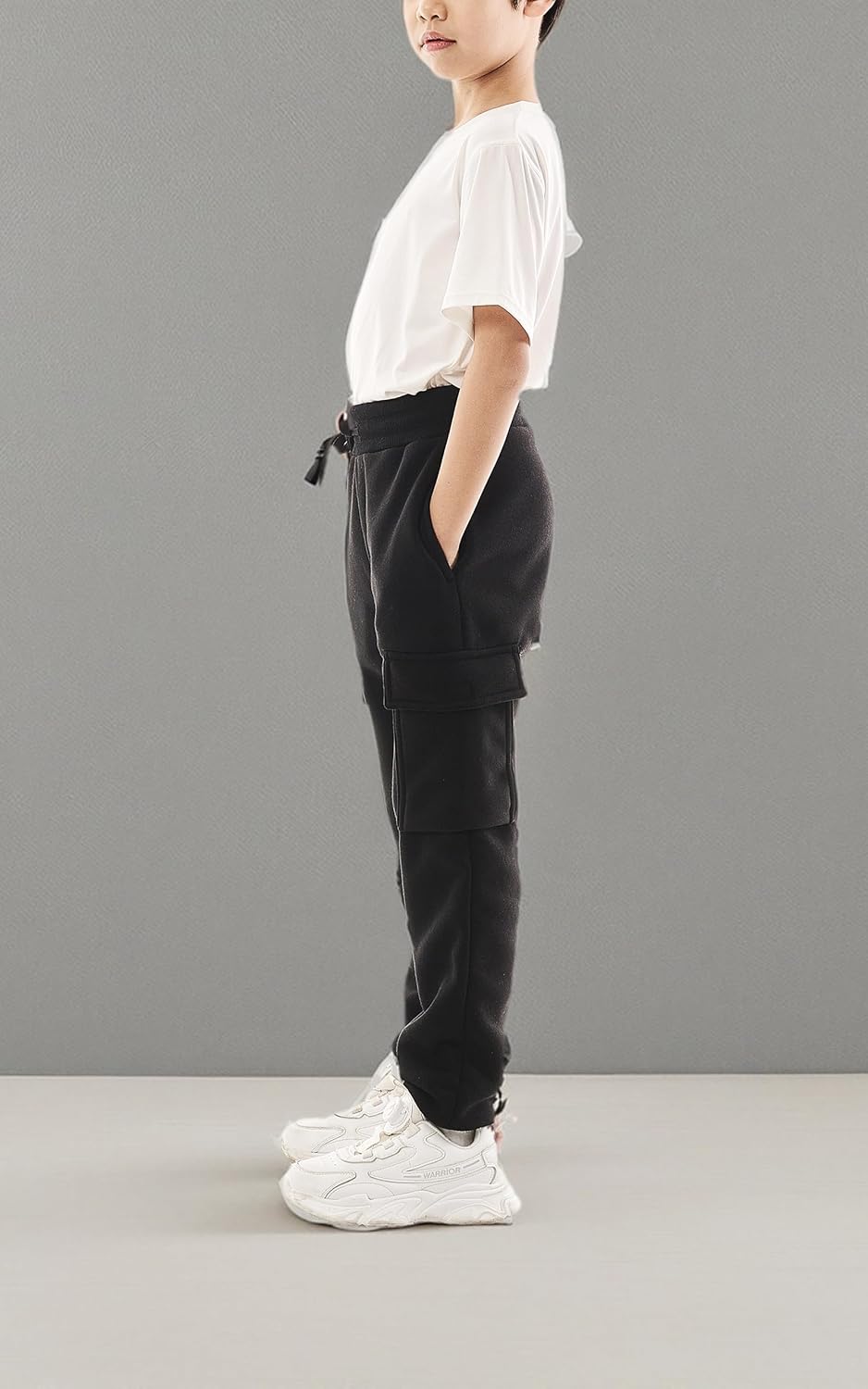 Boys 3-Pack Fleece Active Athletic Workout Jogger Pants with Cargo Pocket and Drawstring - Image 6