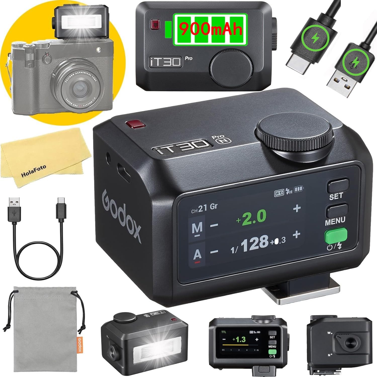 Amazon | Godox iT30Pro N 超軽量ミニTTLフラッシュ、2.4GHzワイヤレス