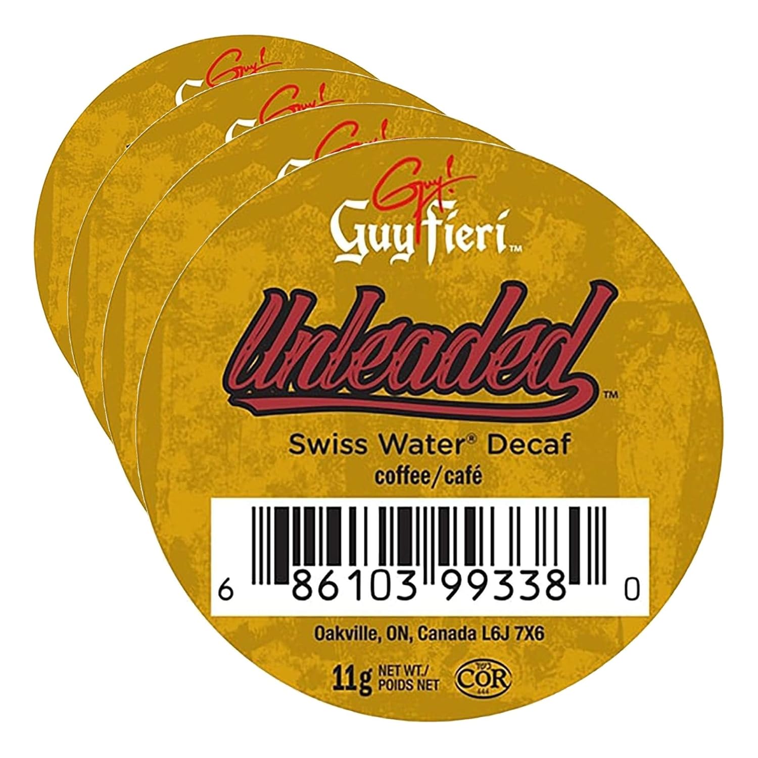 Guy Fieri Flavortown Roasts Decaffeinated Coffee Pods, Unleaded Medium Roast Decaf Coffee, Single Serve Cups for Keurig K Cup Brewers,24 Count(Pack of 1)