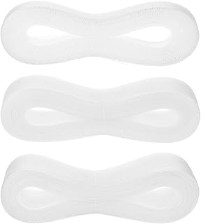 3 Rolls 150 Yards 1 Inch 2 Inch 3 Inch Horsehair Braid for Sewing Trimming Wide Stiff Polyester Boning Hair Ribbon