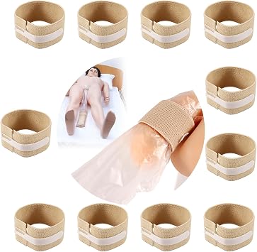 Condom catheters for Men Overnight, External Catheter for Men with Elastic Strap and Urine Collection Bag for Elderly, bedridden and Incontinence Care