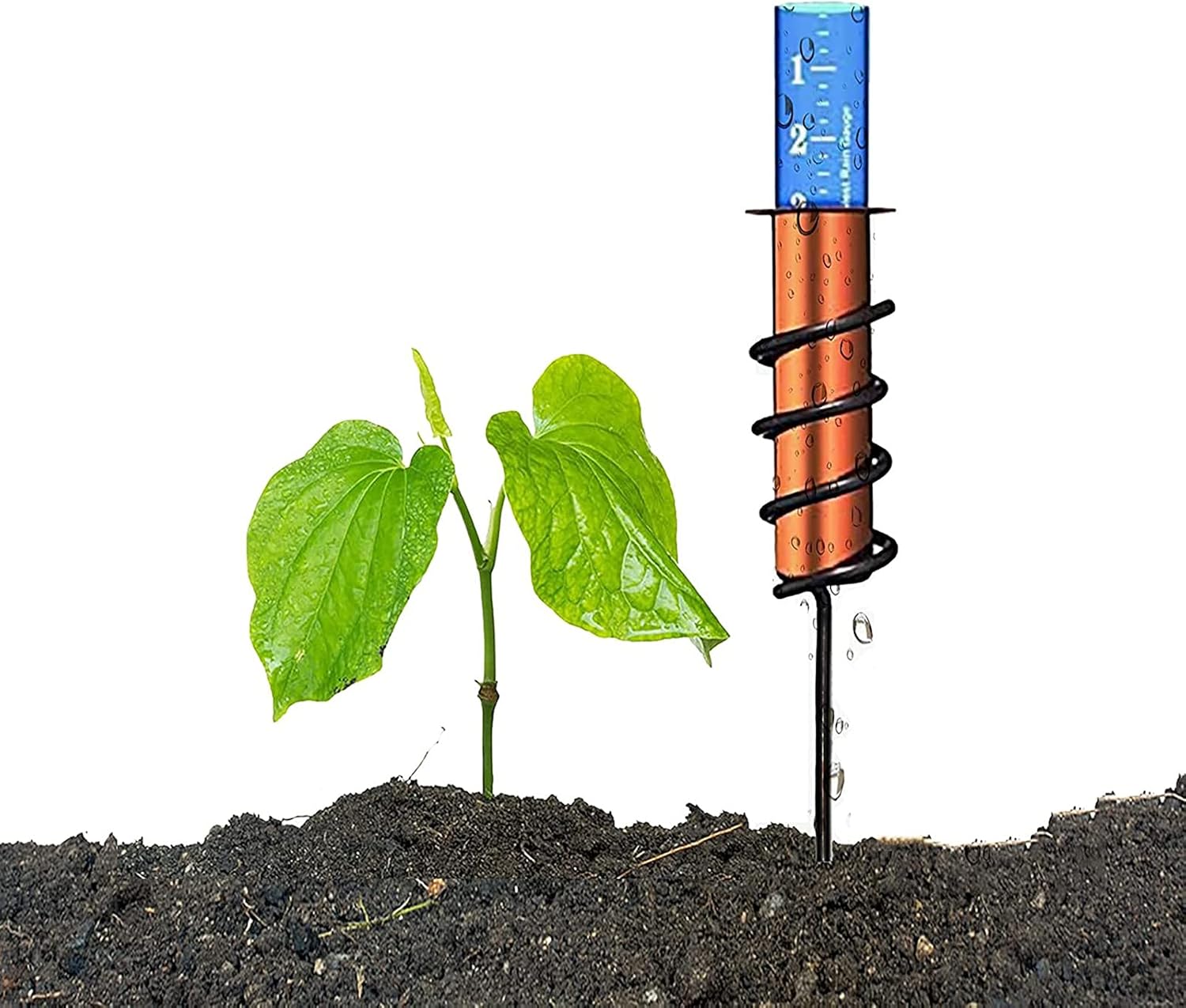 Copper Rain Gauge Outdoor Decorative, Floating Rain Gauge