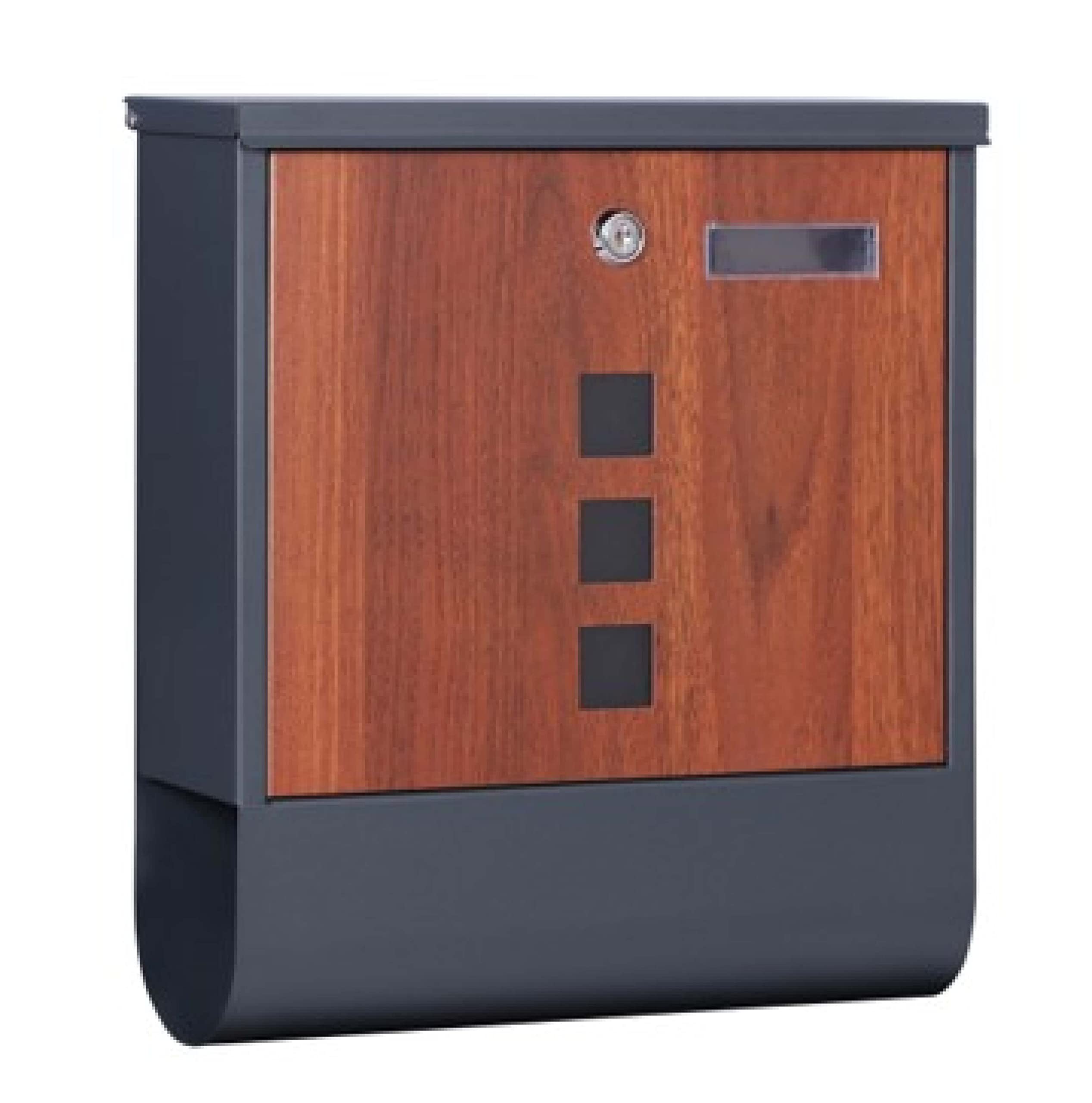 Jürgen Westerholt GmbH Briefkasten Briefkasten Rom Postkasten Wandbriefkasten (B30,5 cm x T9,5 cm x H33,5 cm), zum Aufhängen - mit Namensschildfach