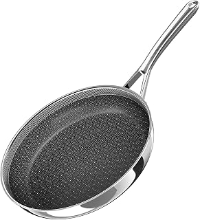 Innerwell 24cm stainless steel frying pan, PFOA-free, suitable for induction, gas and electric, oven and dishwasher safe, heat-resistant handle