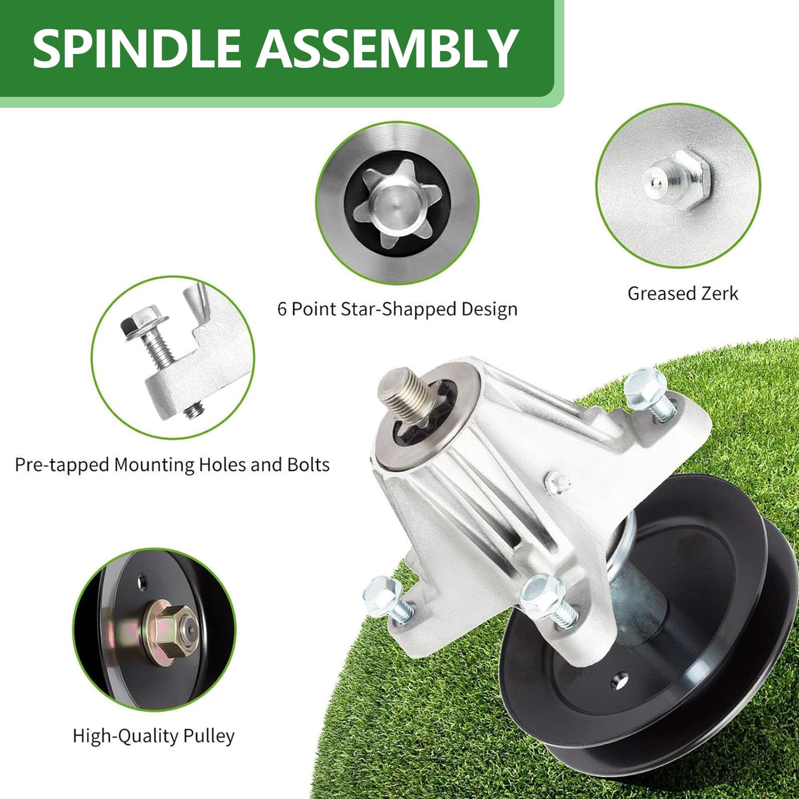 hakkacandyland 0710 918-06980 618-06980 Deck Spindle Assembly Fit for Cub Cad et