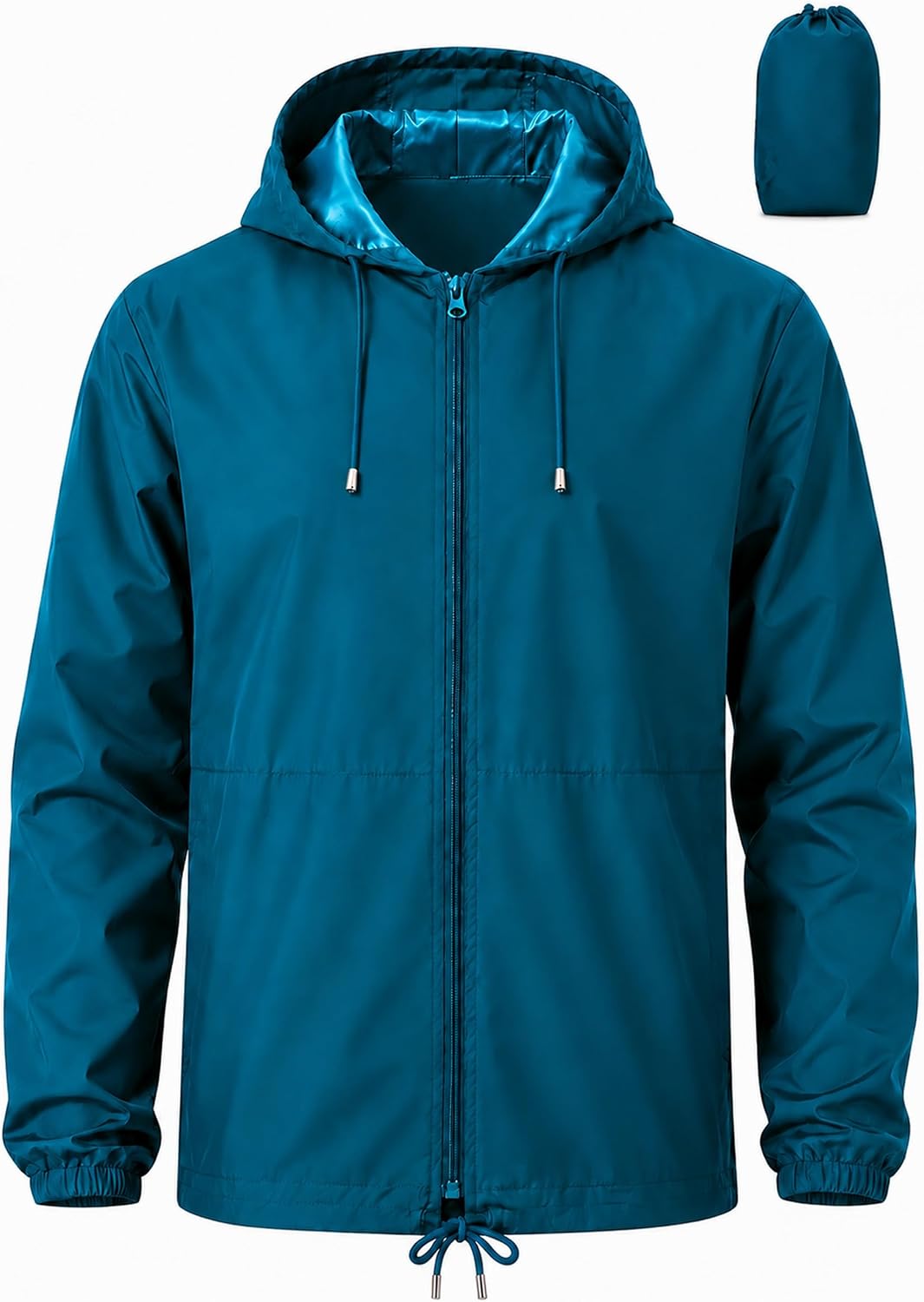  Mens Windbreaker Rain Jacket Waterproof Raincoat thumbnail