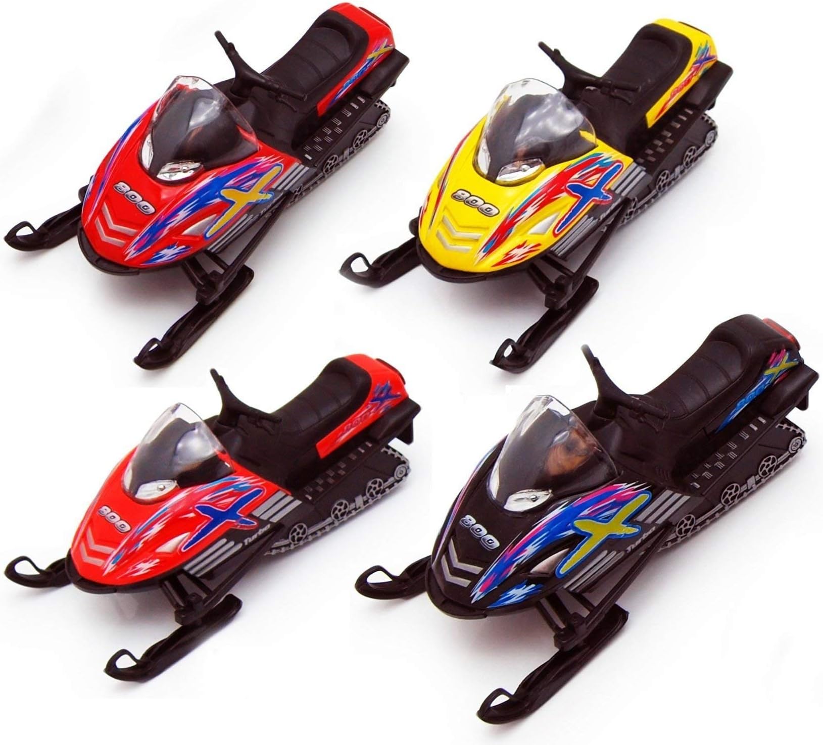 KiNSFUN Die Cast Metal Snowmobile Model, 5 Inch, 1 Random Color
