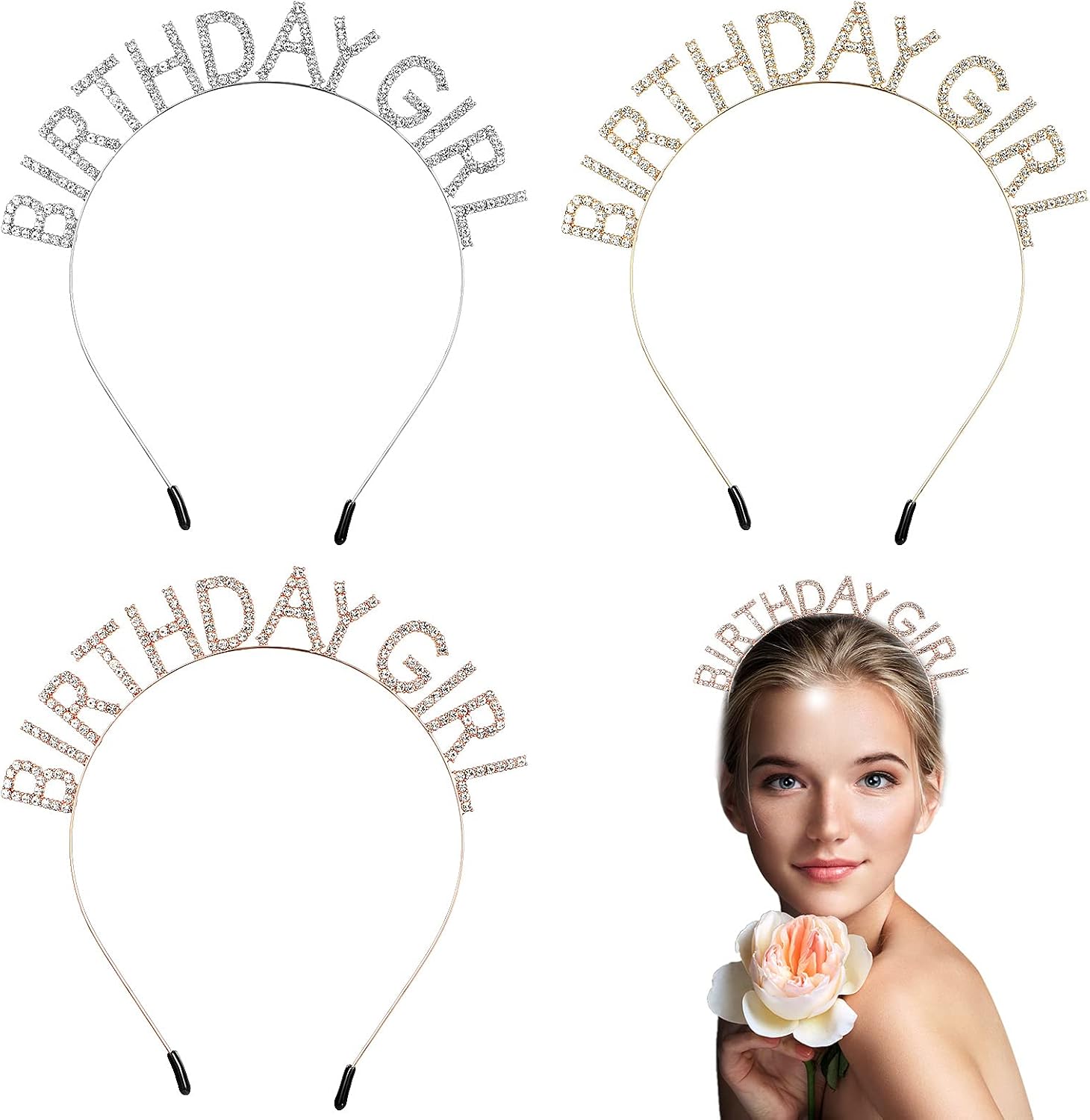 Gativs Corona 40 Cumpleaños Mujer Corona Cumpleaños 40 Cumpleaños Mujer Juego de Tiara de 40 Cumpleaños Corona y Faja y Decoración para Tarta Diadema de Corona de 40 Cumpleaños para Mujer