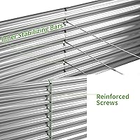 Vista 4 de Land Guard Cama de jardín elevada de metal galvanizado de 6×3×2 pies, caja de plantación elevada de raíz profunda de 2 pies, kit de cama de verduras